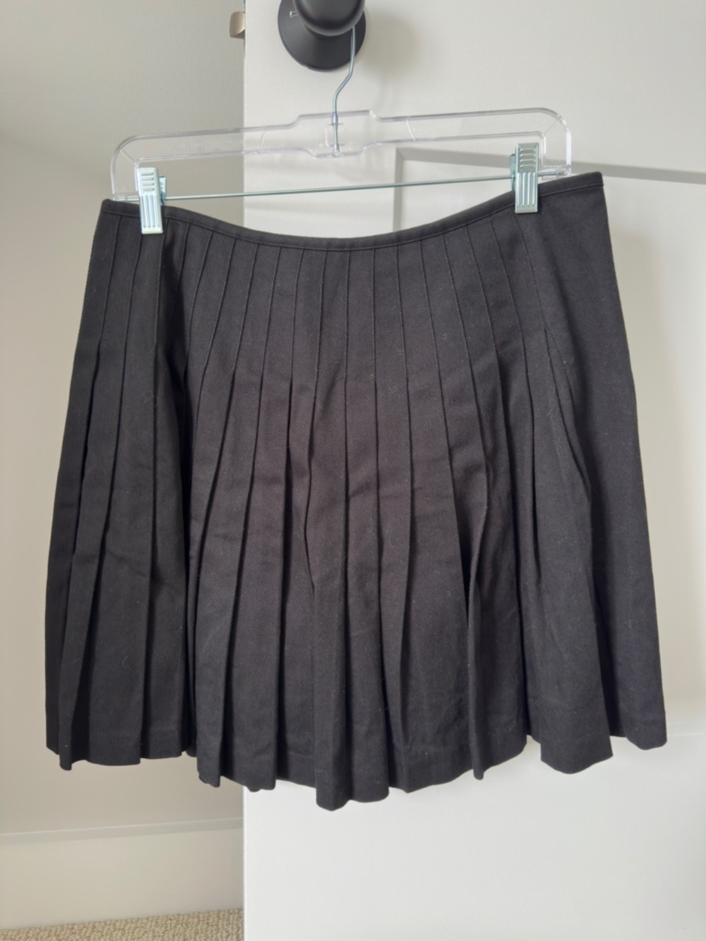 Alexander McQueen Black Pleated Mini Skirt